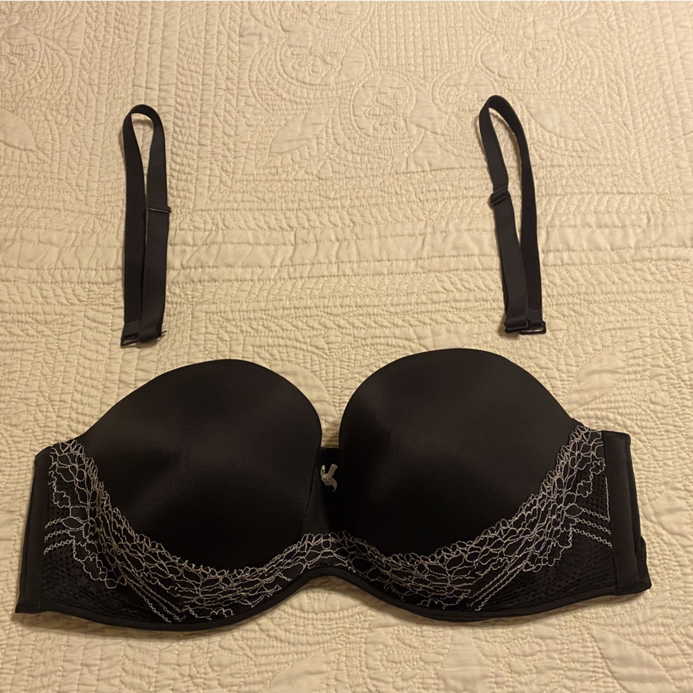 Cacique 46C Strapless Black Bra